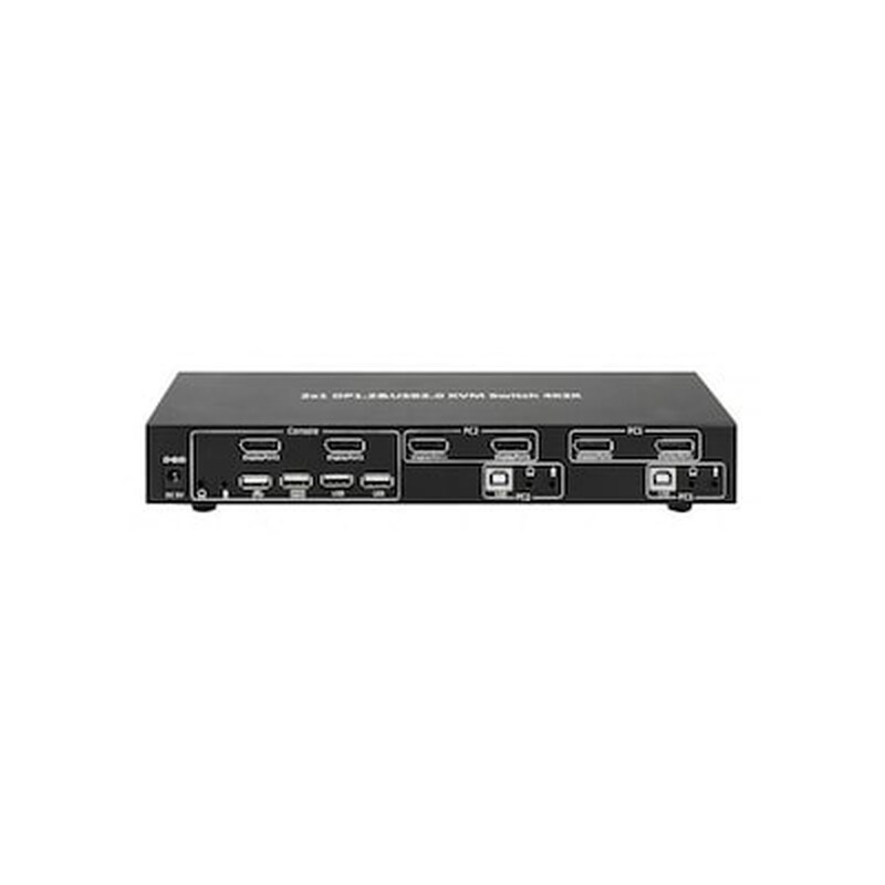 TECHLY Kvm Switch Techly, 2 Port, Display Port 1.2