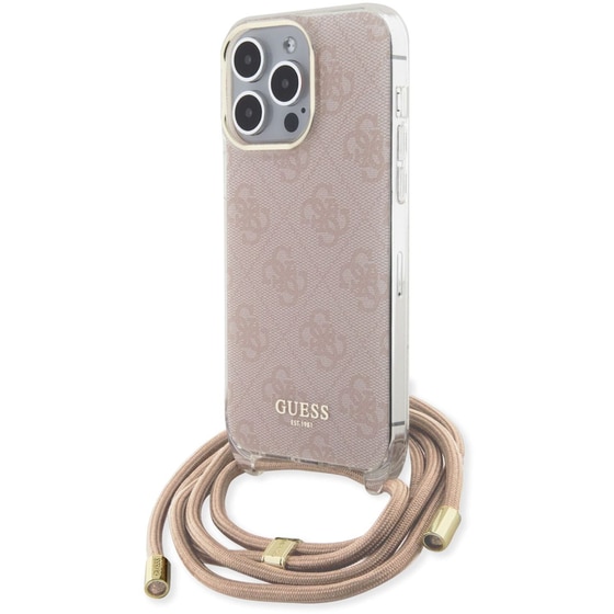 Guess “4g Logo Collection” Crossbody Hard Case Θήκη Προστασίας Από Σιλικόνη Με Λουράκι – Iphone 15 Pro Max (ροζ – Guhcp15xhc4sep) image 6