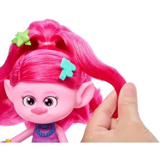 Κούκλα Mattel Trolls 3 Band Together Ευχούληδες - Βασίλισσα Πόπη (HNF25) image 2