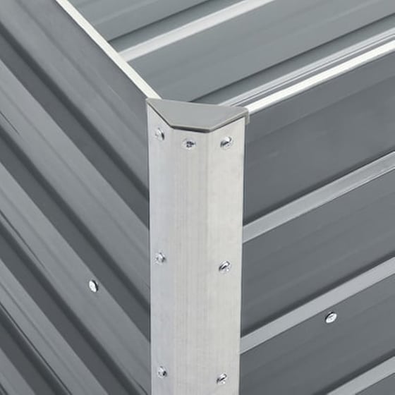 Vidaxl Ζαρντινιέρα Κήπου Γκρι 240 X 40 X 45 Εκ. Γαλβανισμένος Χάλυβας image 2