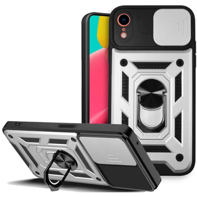 Θήκη Apple iPhone XR - Bodycell Armor Slide - Ασημί