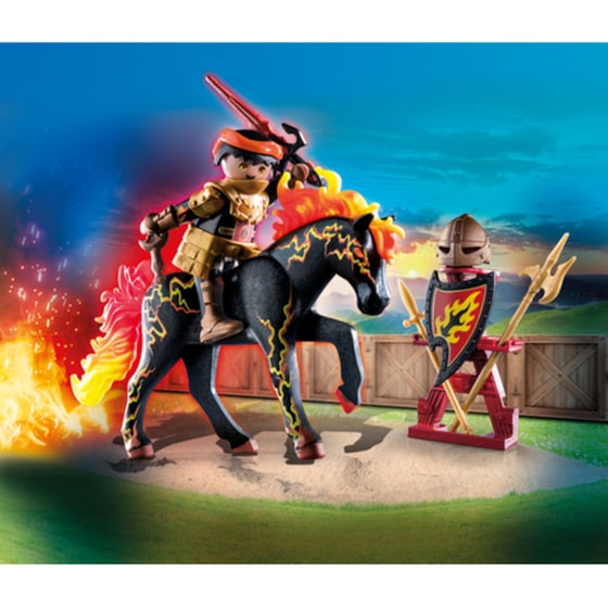PLAYMOBIL® Novelmore Burnham Raiders - Ιππότης και άλογο της φωτιάς (71213) image 6