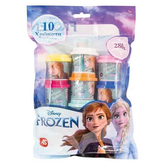 AS Company Πλαστελίνη Disney Frozen Σακουλάκι Με 10 Βαζάκια Και Καπάκια Καλουπάκια image 0