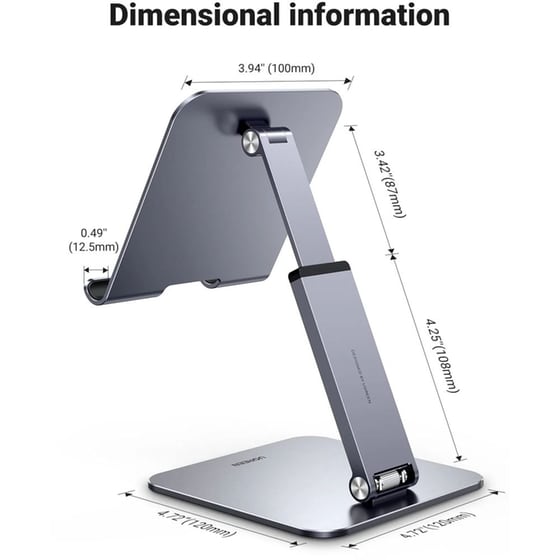 Βάση στήριξης UGREEN Tablet Stand Holder με ρυθμιζόμενο ύψος - Grey image 1