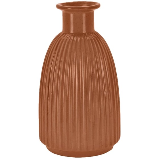 Διακοσμητικό Βάζο Spitishop Από Πορσελάνη 13x22 cm - Καφέ image 0