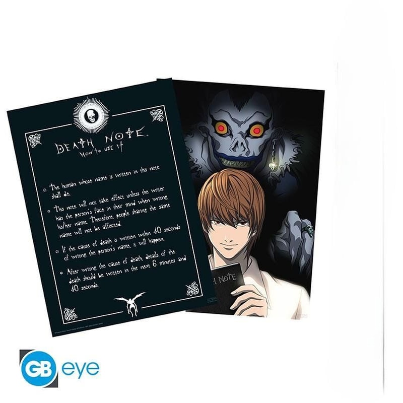 GBEYE Αφίσες Death Note - Light And Death Chibi Κάθετες 2 Τμχ 52x38 cm