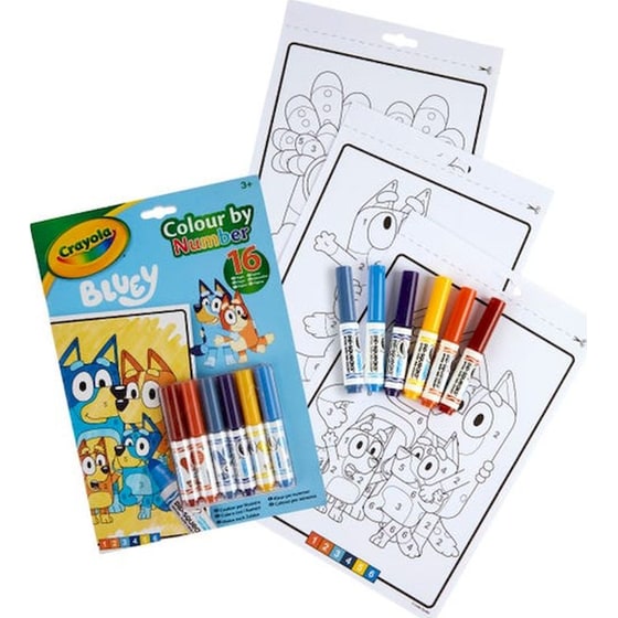 Σετ Ζωγραφικής Crayola Bluey Χρωμάτισε με Αριθμούς image 1