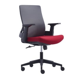 Καρέκλα Γραφείου Woodwell BF8950 Υφασμάτινη - Γκρι/Μπορντό
