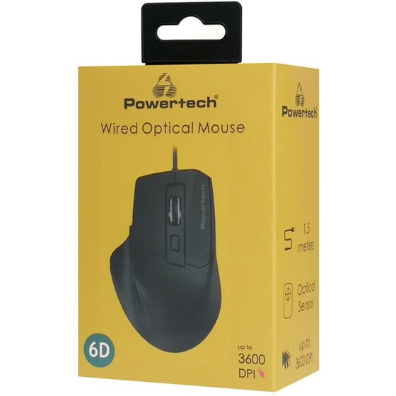 Powertech Pt-1273 Ενσύρματο Ποντίκι - Μαύρο image 1