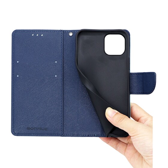 Θήκη Apple iPhone 14 - Sonique Trend Book -  Γαλάζιο/Σκούρο Μπλε image 3