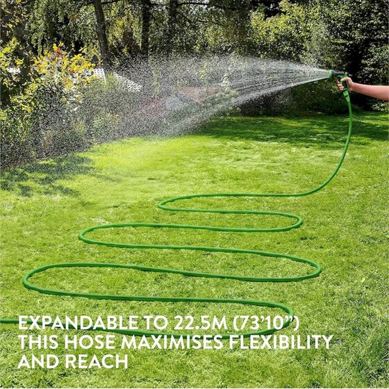 Λάστιχο Ποτίσματος Navaris Flexible Garden Hose Επεκτεινόμενο 11.25-22.5m - Πράσινο image 2