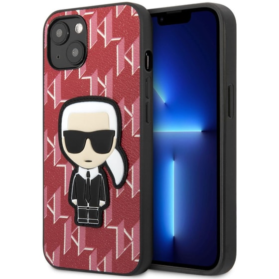 Θήκη Apple iPhone 13 - Karl Lagerfeld Monogram Ikonik Patch Case - Red image 2
