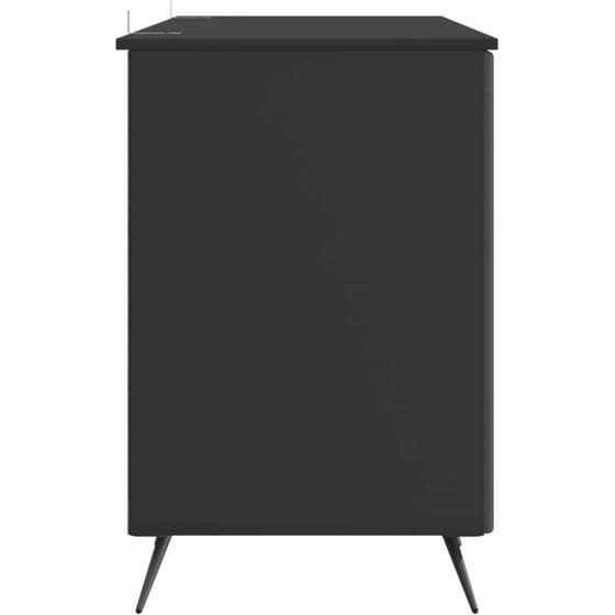 Γραφείο VidaXL από Επεξεργασμένο Ξύλο 142,5x50x75 cm - Μαύρο image 2