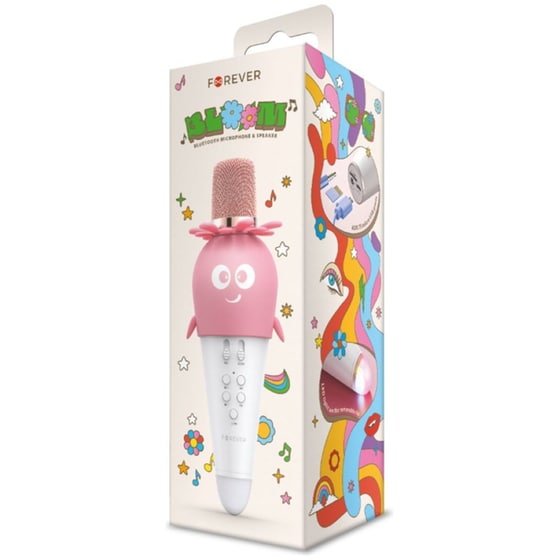 Μικρόφωνο Karaoke Forever AMS-200 - Ροζ image 2