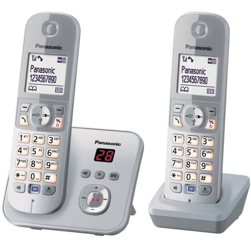 Ασύρματο Τηλέφωνο Panasonic KX-TG 6522 Duo - Silver