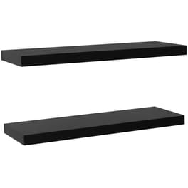 Ράφια Τοίχου VidaXL από MDF 100x20x3.8 cm 2 Τμχ - Μαύρο