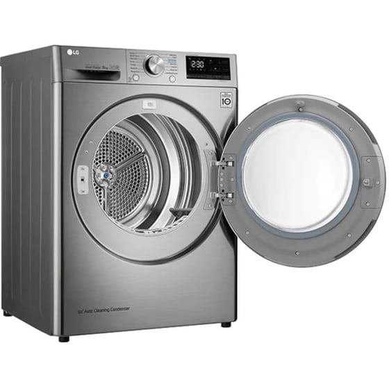 LG RC80V9EV2W 8 kg με Αντλία Θερμότητας Inox Στεγνωτήριο Ρούχων image 5