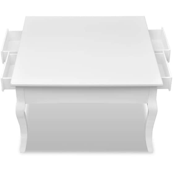 Τραπέζακι Σαλονιού VidaXL από MDF 80x80x50cm - Λευκό image 4
