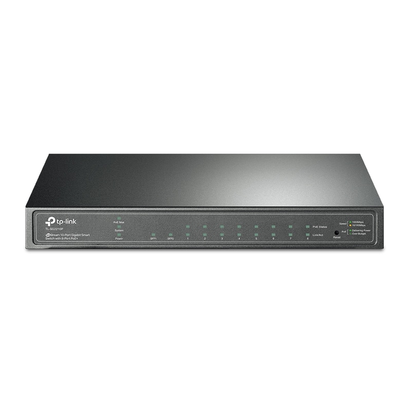 TP-LINK TL-SG2210P Network Switch Managed L2 Gigabit Ethernet (1000 Mbps) PoE Support με 8 Θύρες Ethernet και 2 SFP Θύρες φωτογραφία