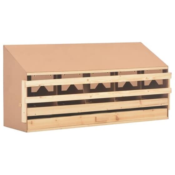 Vidaxl Φωλιά Για Κότες Με 5 Θέσεις 117x33x54 Εκ. Από Μασίφ Ξύλο Πεύκου image 3