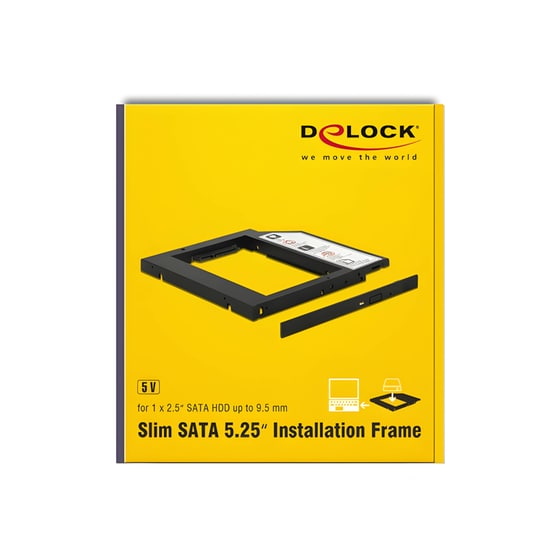 Delock 62669 Θήκη Σκληρού Δίσκου 2.5'' SATA 5,25'' Bay image 1
