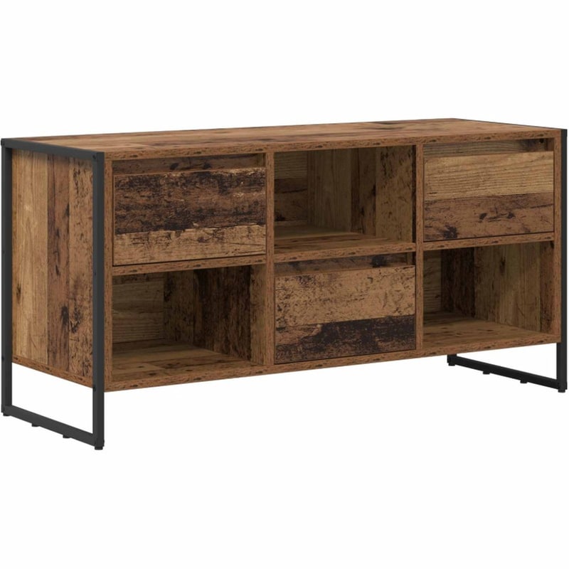 Έπιπλο Τηλεόρασης VidaXL 100 x 36 x 49,5 cm - Παλαιωμένο Ξύλο