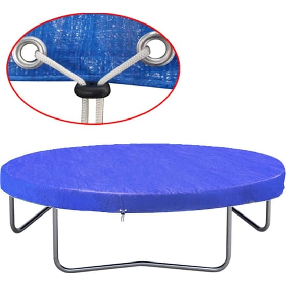 VidaXL Κάλυμμα Ø385cm για Στρογγυλό Τραμπολίνο 360-367cm από Πολυαιθυλένιο - Μπλε image 4