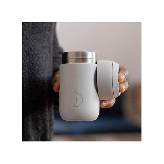 Κούπα Θερμός Chilly's Series 2 Granite Grey από Ανοξείδωτο Ατσάλι 340 ml - Γκρι image 2