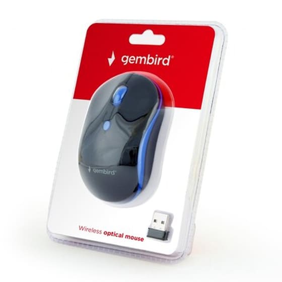 Gembird MUSW-4B-03 Ασύρματο Ποντίκι Μαύρο/Μπλε image 1