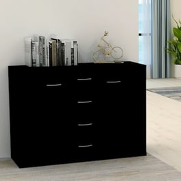Vidaxl Μπουφές Μαύρος 88 X 30 X 65 Εκ. Από Μοριοσανίδα