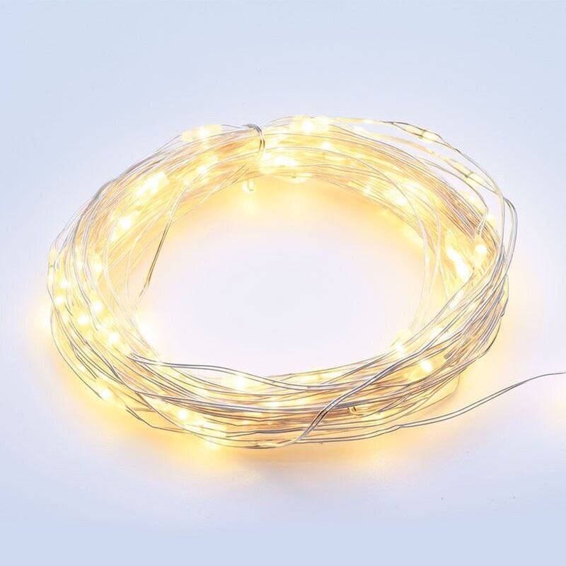 Διακοσμητική Γιρλάντα Μπαταρίας με 20 LED Φωτάκια Aca X0120111 – Λευκή
