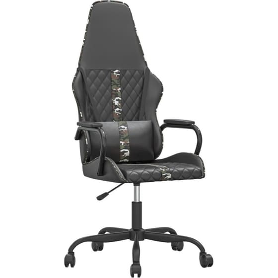 Καρέκλα Gaming VIDAXL 3143797 με Ρυθμιζόμενα Μπράτσα από Τεχνητό Δέρμα - Μαύρο image 0