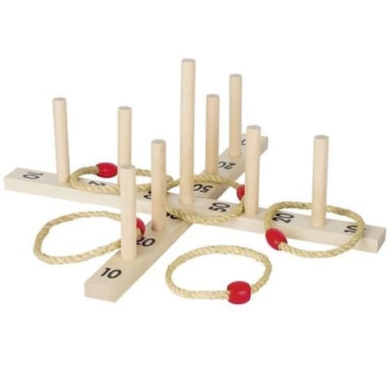 Goki Παιχνίδι Με Κρίκους Ξύλινο "hoop-la Game" 56x56εκ. image 0
