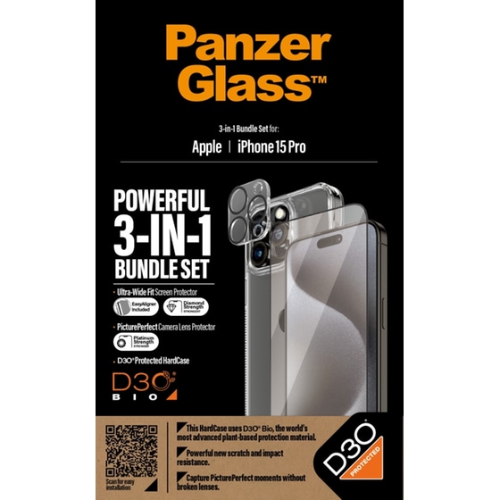 Θήκη & Προστασία Οθόνης / Καμερών Apple iPhone 15 Pro - PanzerGlass Bundle Hardcase with D30 - Διάφανο image 4