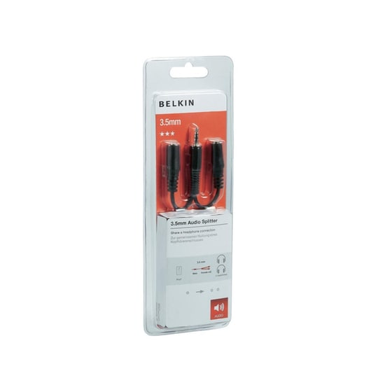 Καλώδιο Ήχου Belkin 3.5mm jack male σε 2x 3.5mm jack female - 0.1m image 1