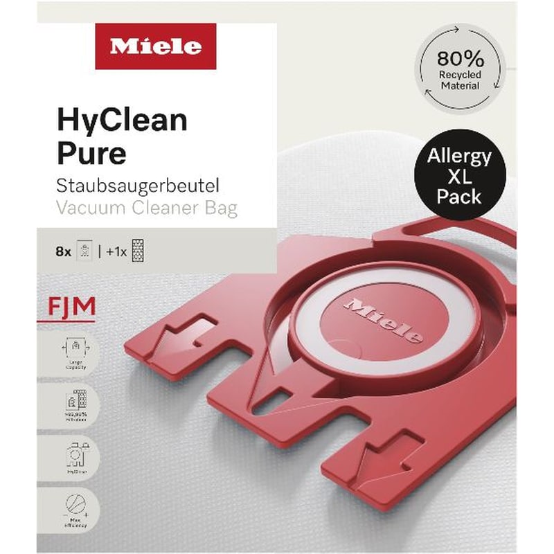 MIELE XL-Pack HyClean FJM plus HA50 Φίλτρο Σακούλες Ηλεκτρικής Σκούπας 8 τμχ