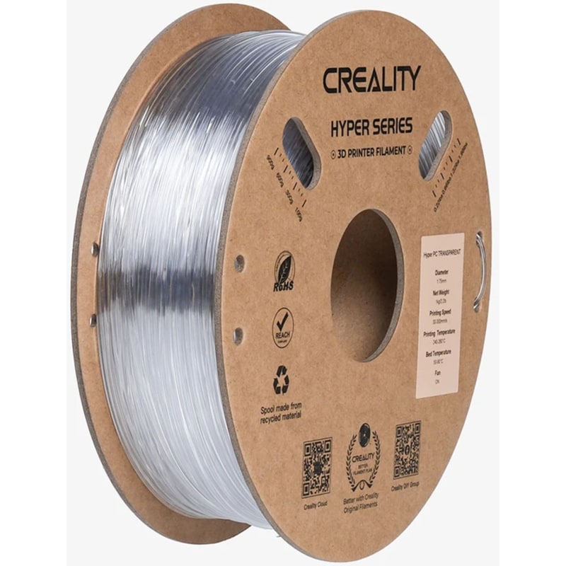 Creality Νήμα 3D Εκτυπωτή HYPER PC 1.75mm 1kg - Crystal Clear