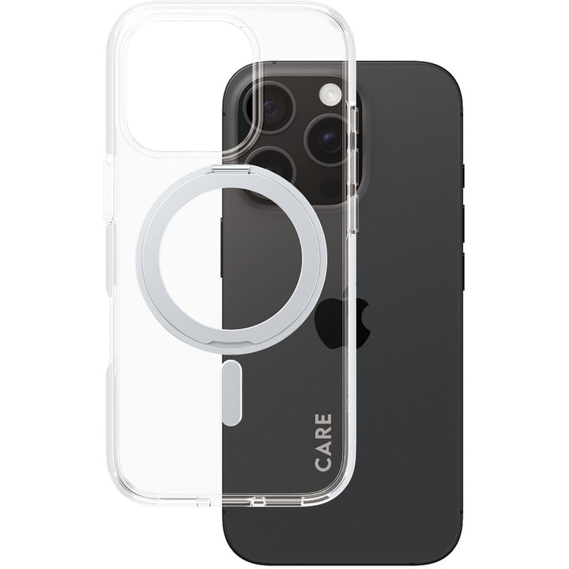 PANZERGLASS Θήκη Apple iPhone 16 Pro - PanzerGlass MagSafe Kickstand Case - Transparent with Black Stand