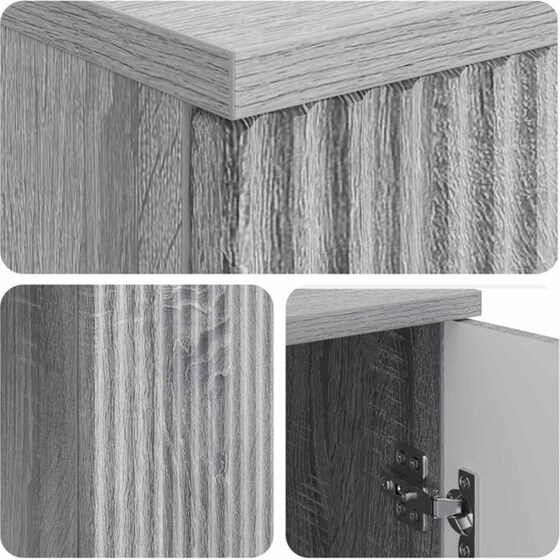 Γραφείο VidaXL από Επεξεργασμένο Ξύλο 142,5x50x75 cm - Γκρι Sonoma image 3