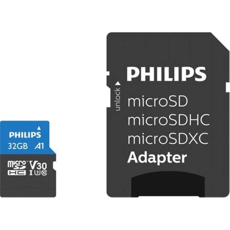 PHILIPS Philips Ultra Pro microSDXC 128GB Class 10 U3 V30 UHS-I με αντάπτορα