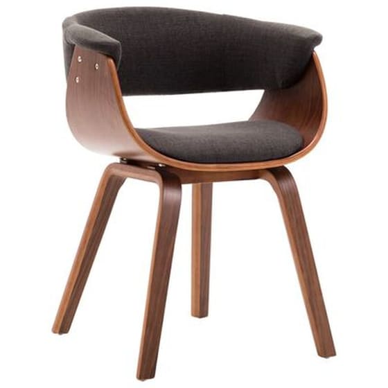 Καρέκλα Τραπεζαρίας Vidaxl από Λυγισμένο Ξύλο και Ύφασμα - Γκρι image 0