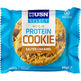 Μπισκότα Πρωτεΐνης USN Select High Protein Cookie 60gr Αλατισμένη Καραμέλα - 12 Τμχ