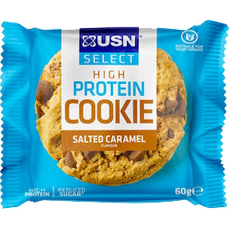 USN Μπισκότα Πρωτεΐνης USN Select High Protein Cookie 60gr Αλατισμένη Καραμέλα - 12 Τμχ