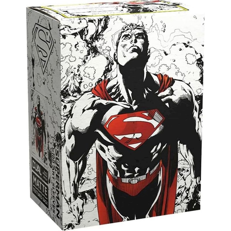 Superman Core Dragon Shield Standard Size License Sleeves – Red/White Variant (100 Sleeves)