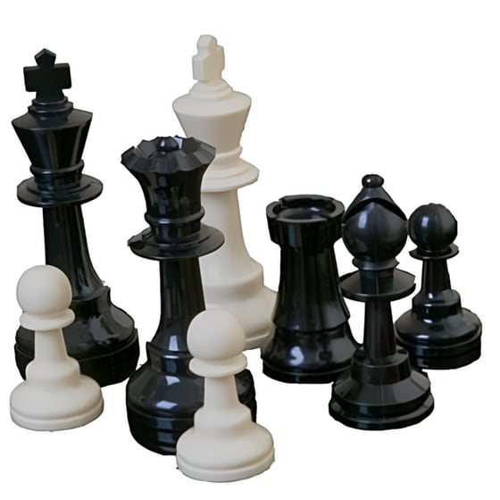 Πλαστικά Πιόνια Σκάκιού με βαρίδι, KH 100mm image 0