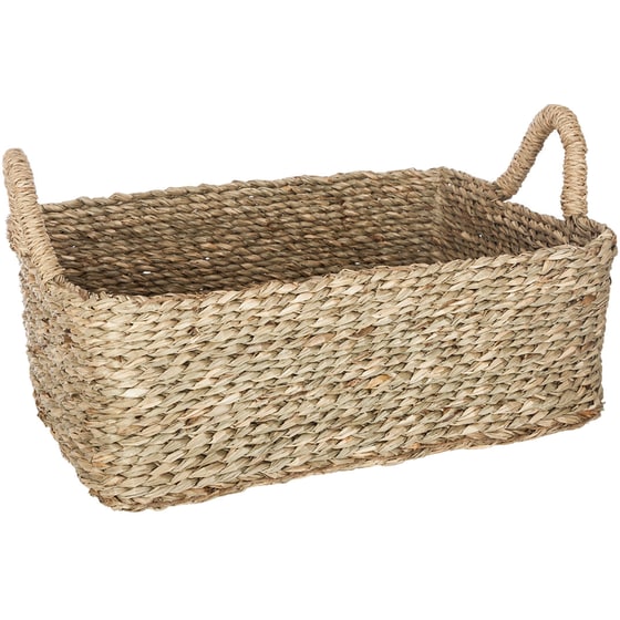 Καλάθια Αποθήκευσης Spitishop Ψάθινα 3Τμχ - Μπεζ image 1