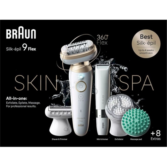 Αποτριχωτική Μηχανή BRAUN Silk-épil 9 Flex SkinSpa 9-481 3D για Υγρή & Στεγνή Χρήση image 3