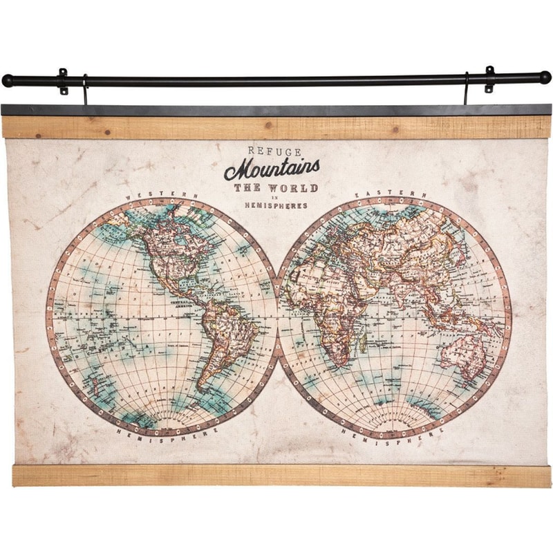 Διακοσμητικό Τοίχου - Καμβάς Spitishop A-s Wild Υφασμάτινο/Ξύλινο 182112 100x2.5x78 cm - Μπεζ