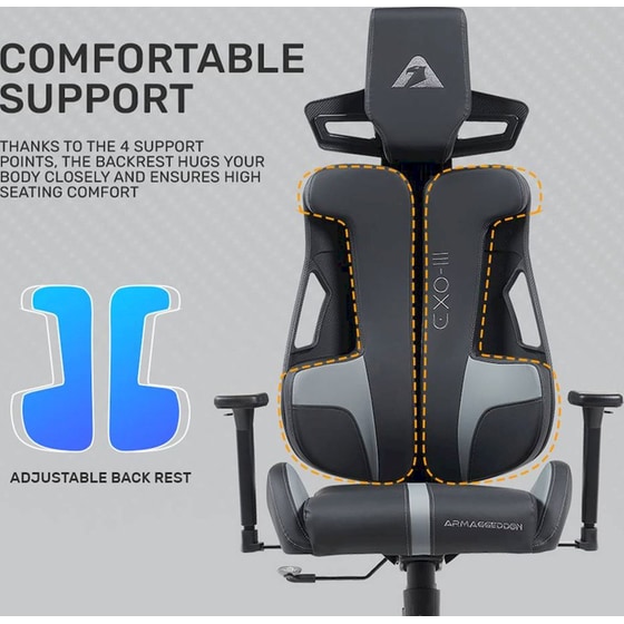 Καρέκλα Gaming/ Εργασίας Armaggeddon Exo III Honey Bourbon από Τεχνητό Δέρμα - Μπεζ image 1