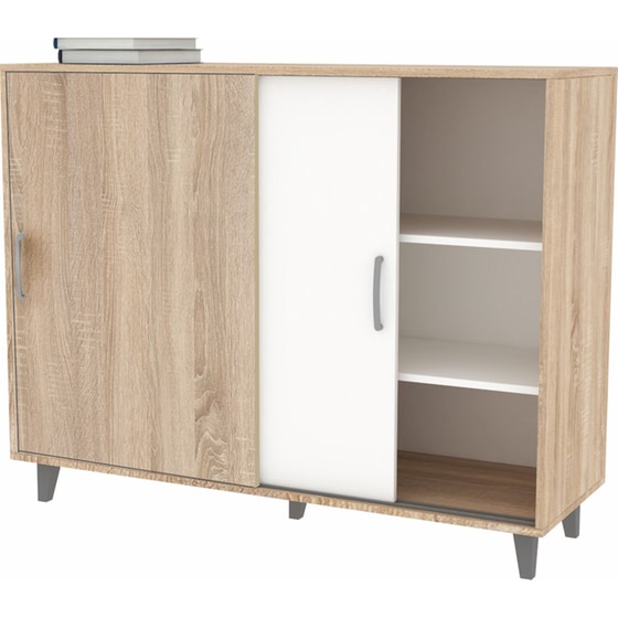 Παπουτσοθήκη Ντουλάπι Kitwood με 3 Ράφια και 2 Πόρτες 100x40x102cm - Sonoma/ Δρυς image 0